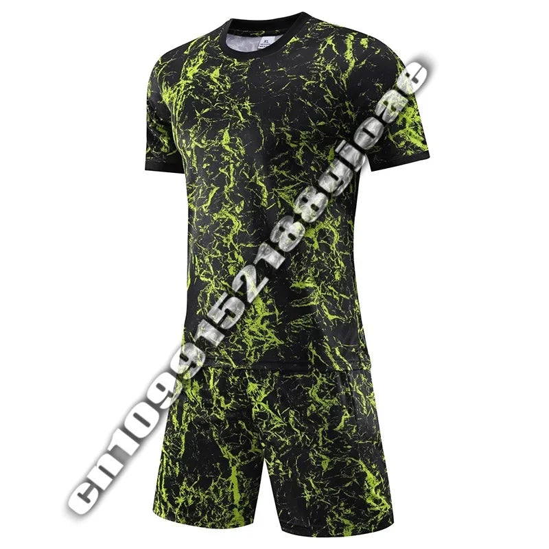 Camouflage Soccer Jersey Suit for Men High Quality Professional Man Team Club Match Training Football Uniform Clothing MOTO