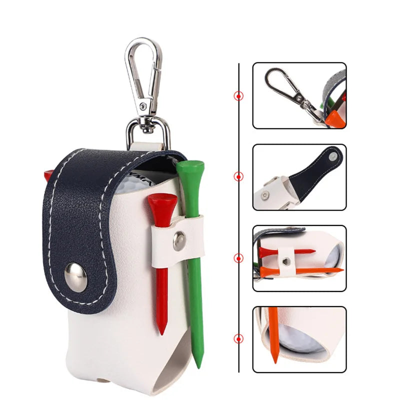 Golf Mini Bag 1pc Golf Ball Small Waist Bag Golf Ball Carrying Bags Holder Professional Storage Clip Hook Waistband Pouch Pack