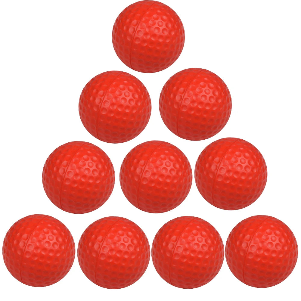 10Pcs PU Foam Golf Balls Sponge Elastic Indoor Practice Training Soft Golf Ball