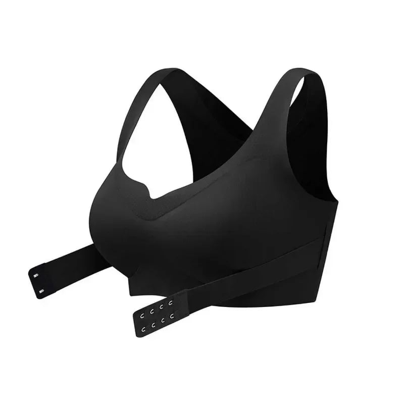 Front - Closure Push - Up Sports Bra for Women: Anti - Sagging, Posture - Correcting, and Seamless for A Sleek Look