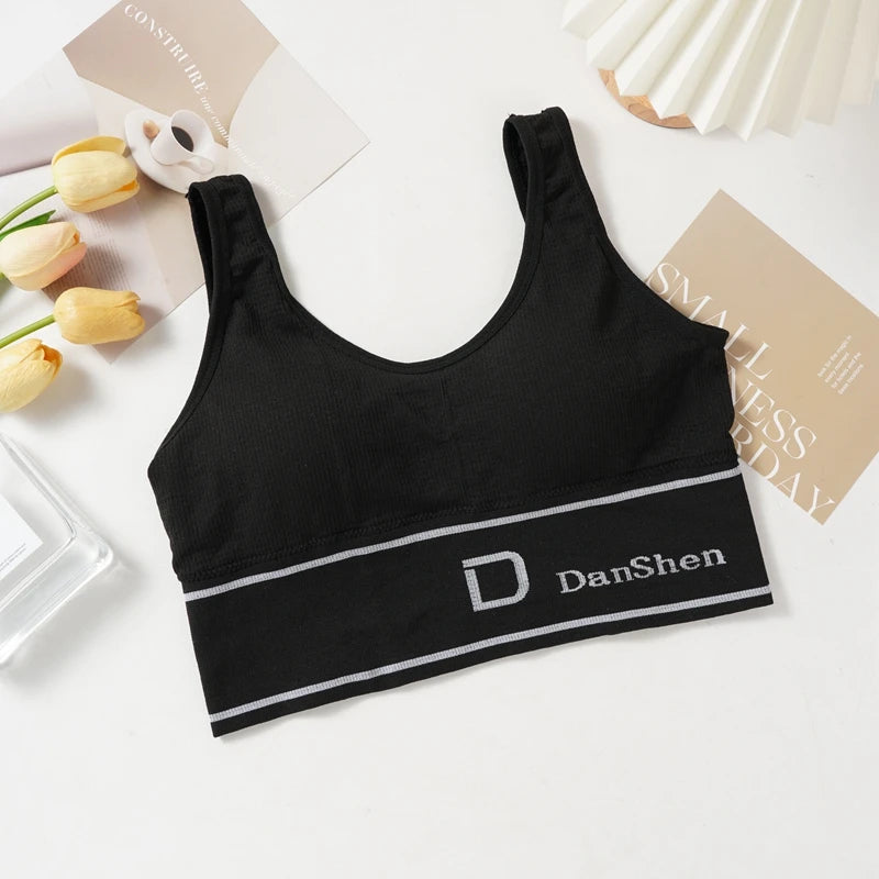 Bras For Women Sports Fitness Seamless Bra Tops Full Coverage Female Removable Wireless Bralette Breathable Bra