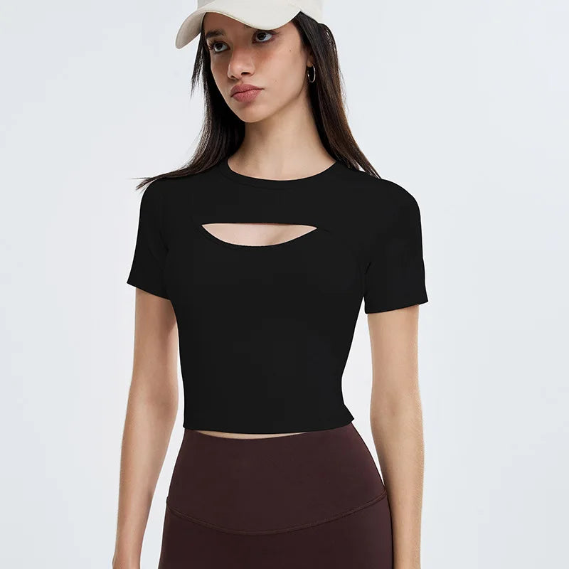 Fitness Clothing Short Sleeve Women Tight Sexy Athletic Tops Quick Drying t-shirt Yoga Clothing
