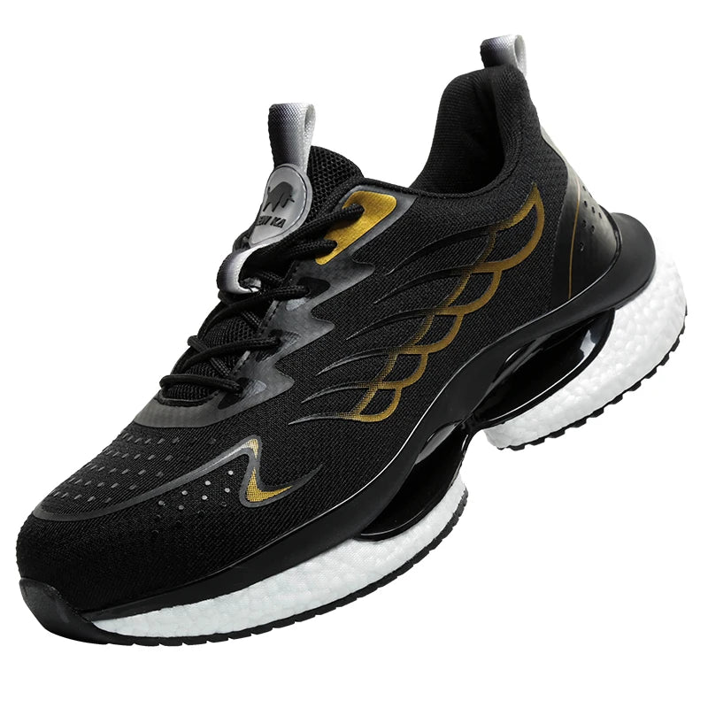 Fashion Safety Men's Sports Safety Shoes Insulated Work Shoes Plastic Steel Toe Anti-Puncture Lightweight Protective Shoes