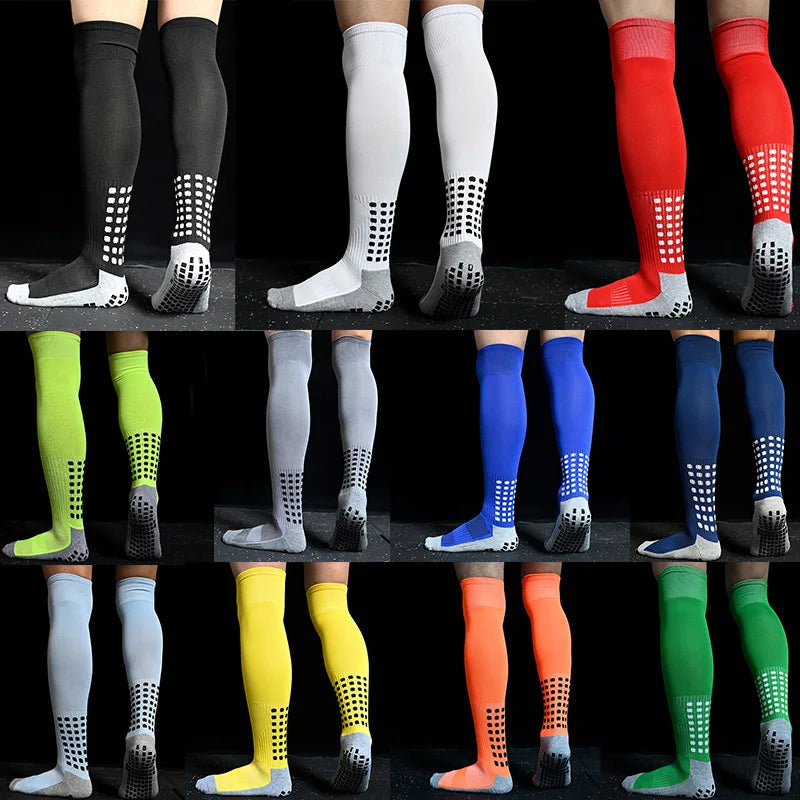 Men New Soccer Socks Breathable and Women Non-Slip Knee High Towel Bottom Cycling Hiking Sports Training Long Football Socks