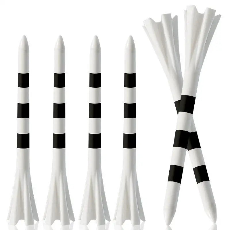 Professional 50 Pack Plastic Golf Tees 3-1/4"(83mm) 4-Prongs Head Design to Reduce Friction & Side Spin