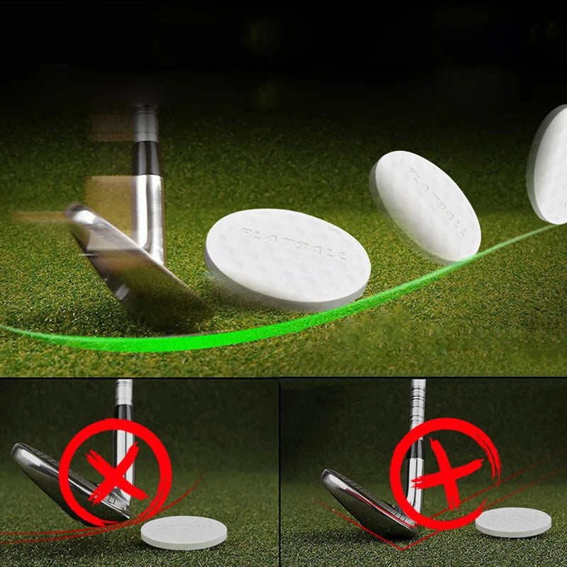 Golf Flat Ball Swing Practice Golf Balls Portable Flat Golf Balls Lightweight Golf Training Balls For Practice Indoor Outdoor
