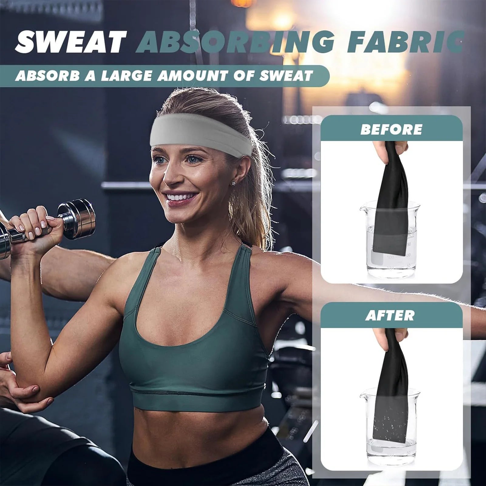 MIAO-US Sweat-Absorbent Sports Headband