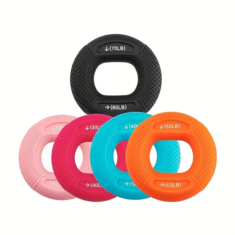 Build Muscle Strength in Your Hands with this 20-80LB Hand Muscle Training Silicone Ring - Perfect for Home Gyms!