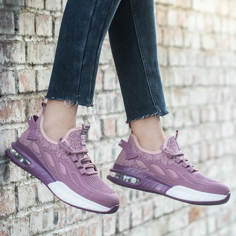 Women Safety Shoes For Work Safety Boots Breathable Steel Toe Puncture Proof Sport Work Sneakers Construction Tactical Boots