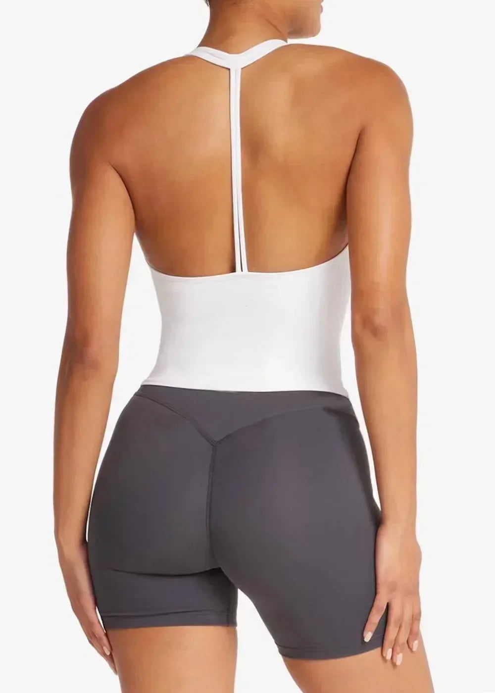 Women sexy halter halter fitness wear Yoga vest with chest pad Sports bra Sports shorts Yoga fitness clothing