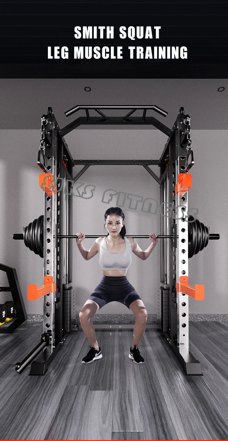 Household & Gym Combination Multifunctional Flying Bird Gantry, Comprehensive Trainer Fitness Equipment, Squat Stand