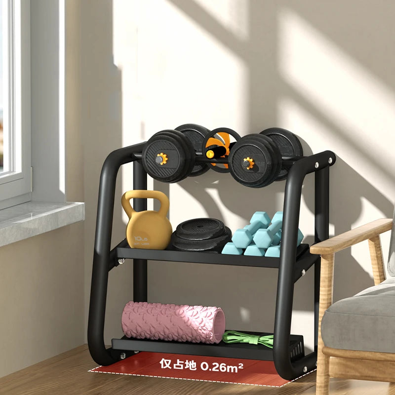 Gym storage rack,Dumbbell Multifunctional Rack, Household Storage, Gym Equipment, Fitness, Sports, Family Use, Floor Stand
