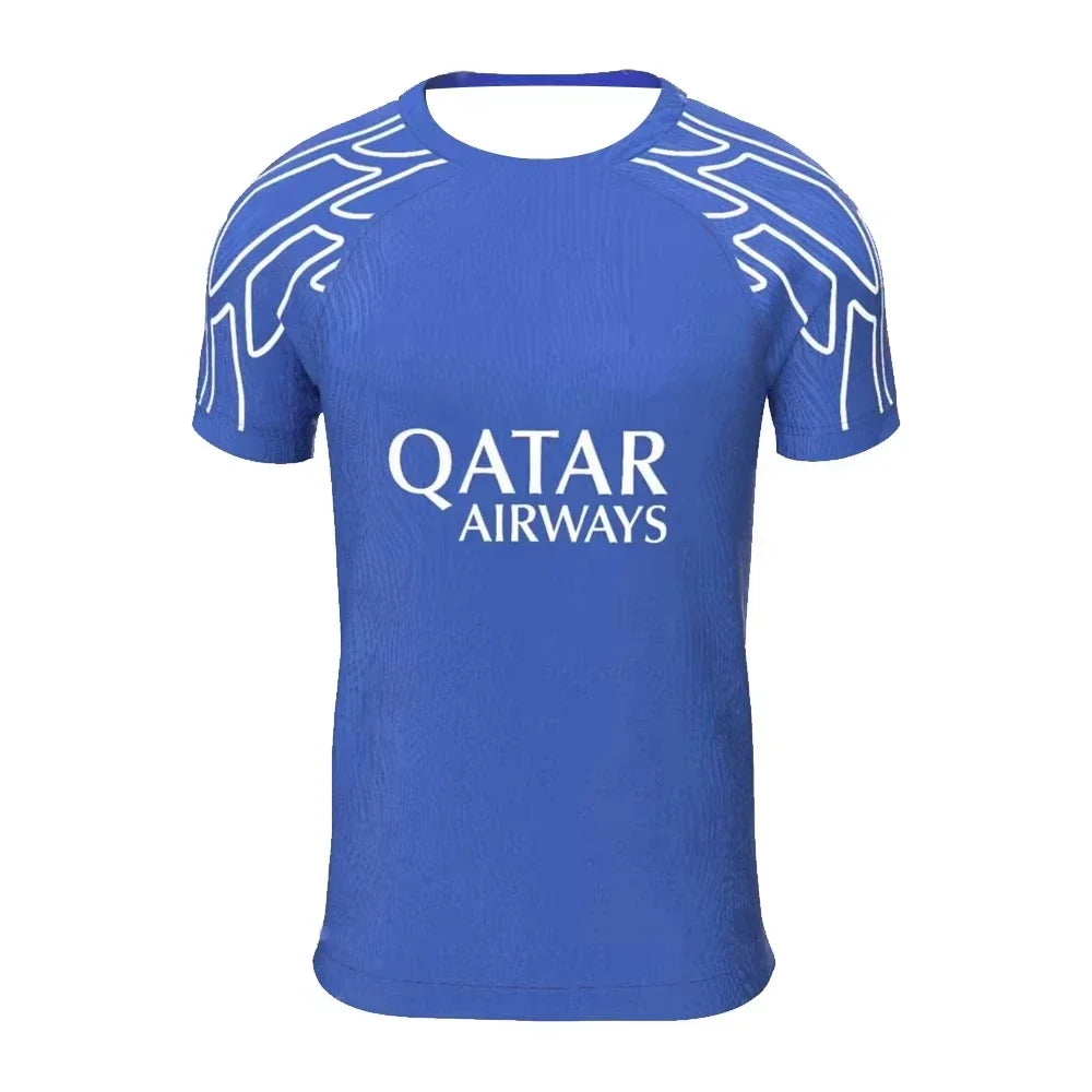 Soccer Uniform Breathable Unisex Jersey T-shirt 24-25 Men's PSG Fourth Football Shirt Sportwear Oversized Training Paris