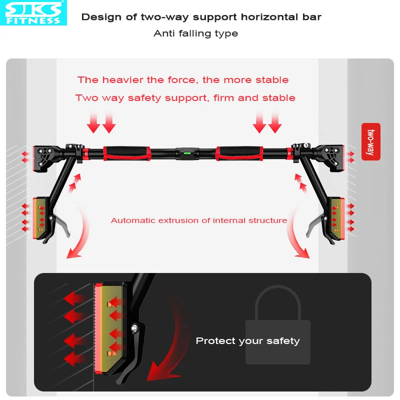 Horizontal Bar Household Indoor Pull-up Device, No Punching Required, Fitness Children's Horizontal Bar