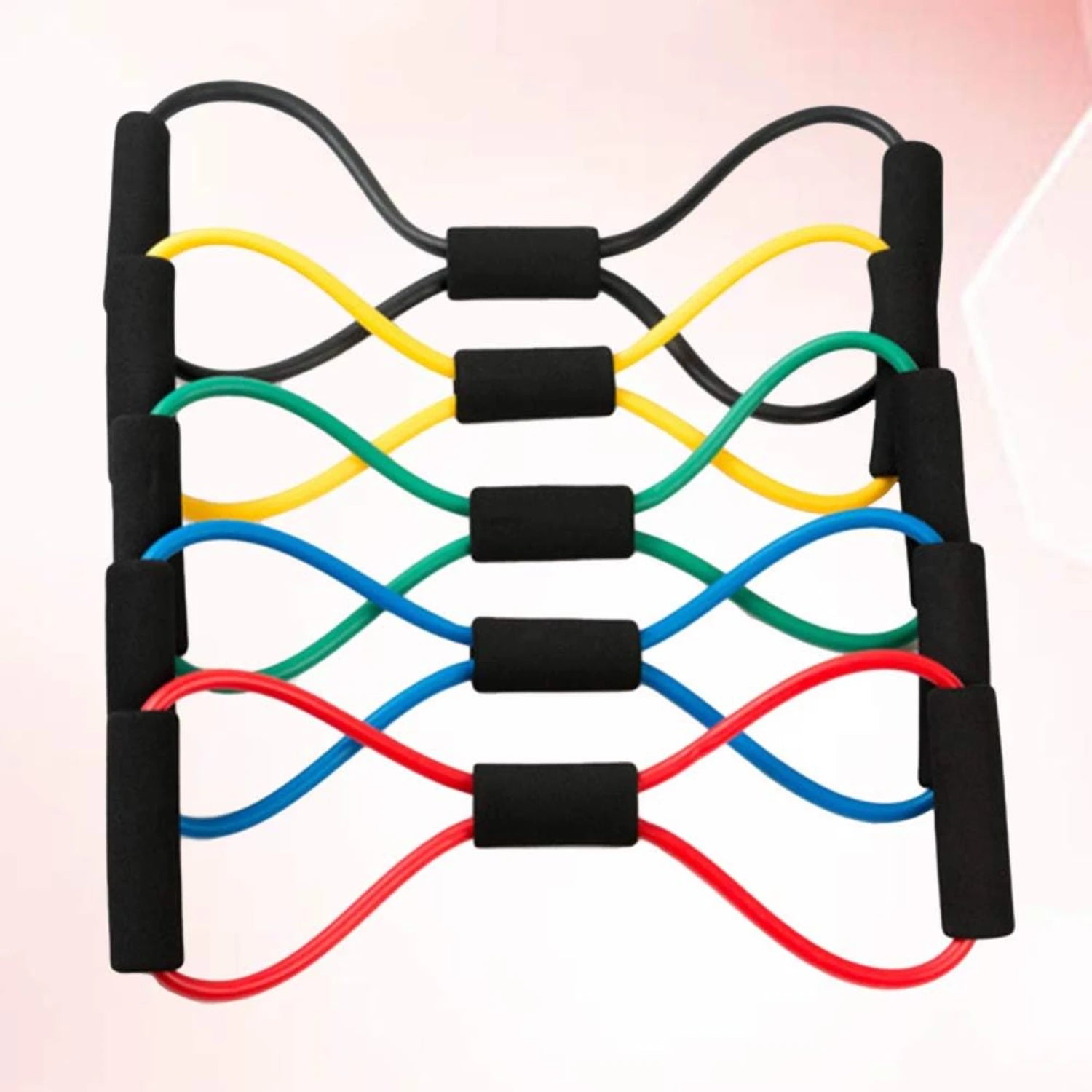 8 Word Elastic Resistance Bands Set for Muscle Training