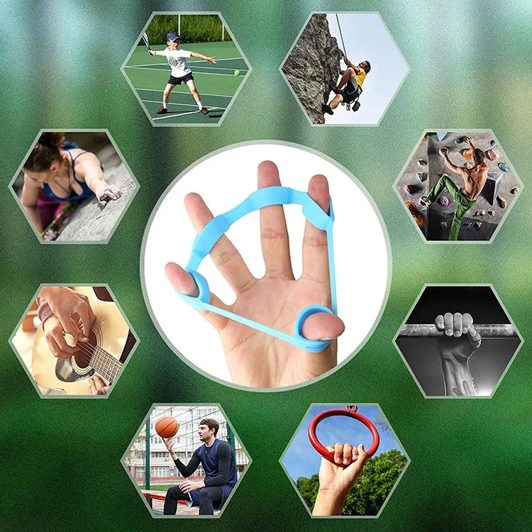 Silicone Finger Gripper Gym Hand Grip Resistance Band Wrist Stretcher Elastic Strength Trainer Exercise Five Finger Expander