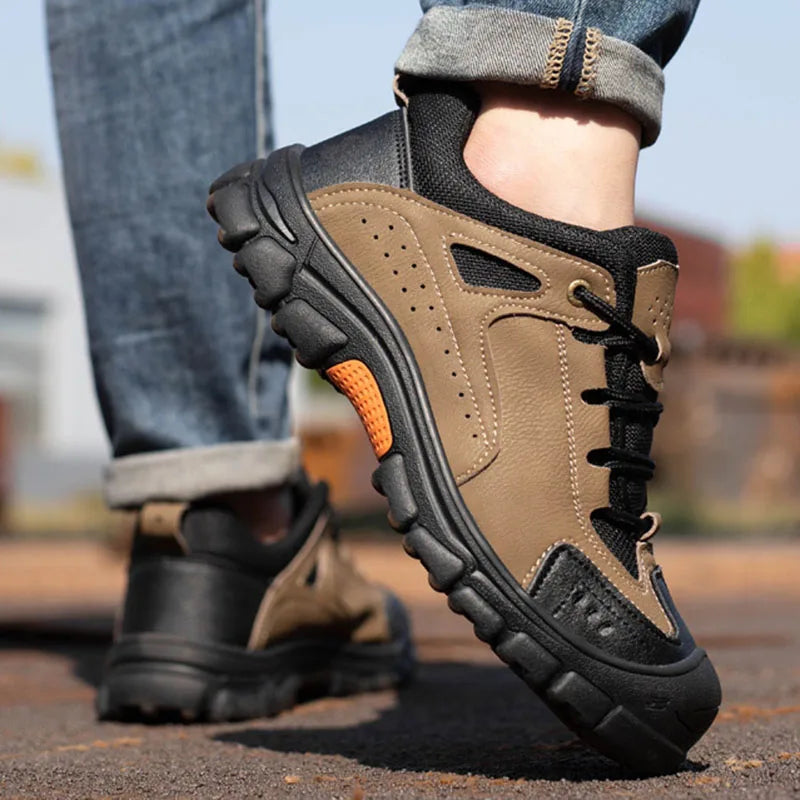 Anti Smashing Safety Shoe Comfortable Mesh Fabric Workshoes Not Stuffy Feet Sportshoe Microfiber Leather Protective Shoes