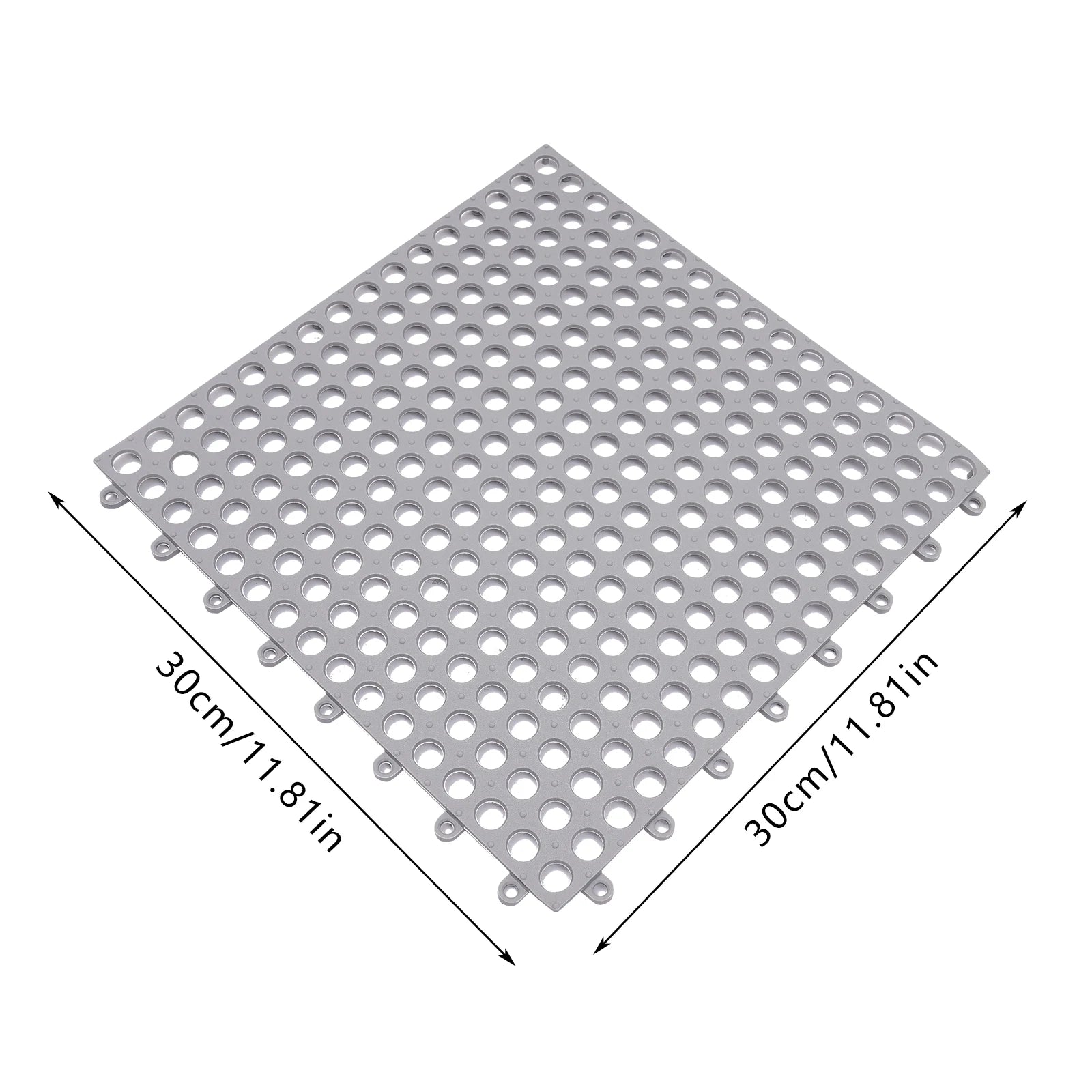 Interlocking Puzzle PVC Foam Gym Tile Floor Mats Cushion 24PCS 11.81" x 11.81" Non-Slip Pool Bathtub Floor Tiles Mats