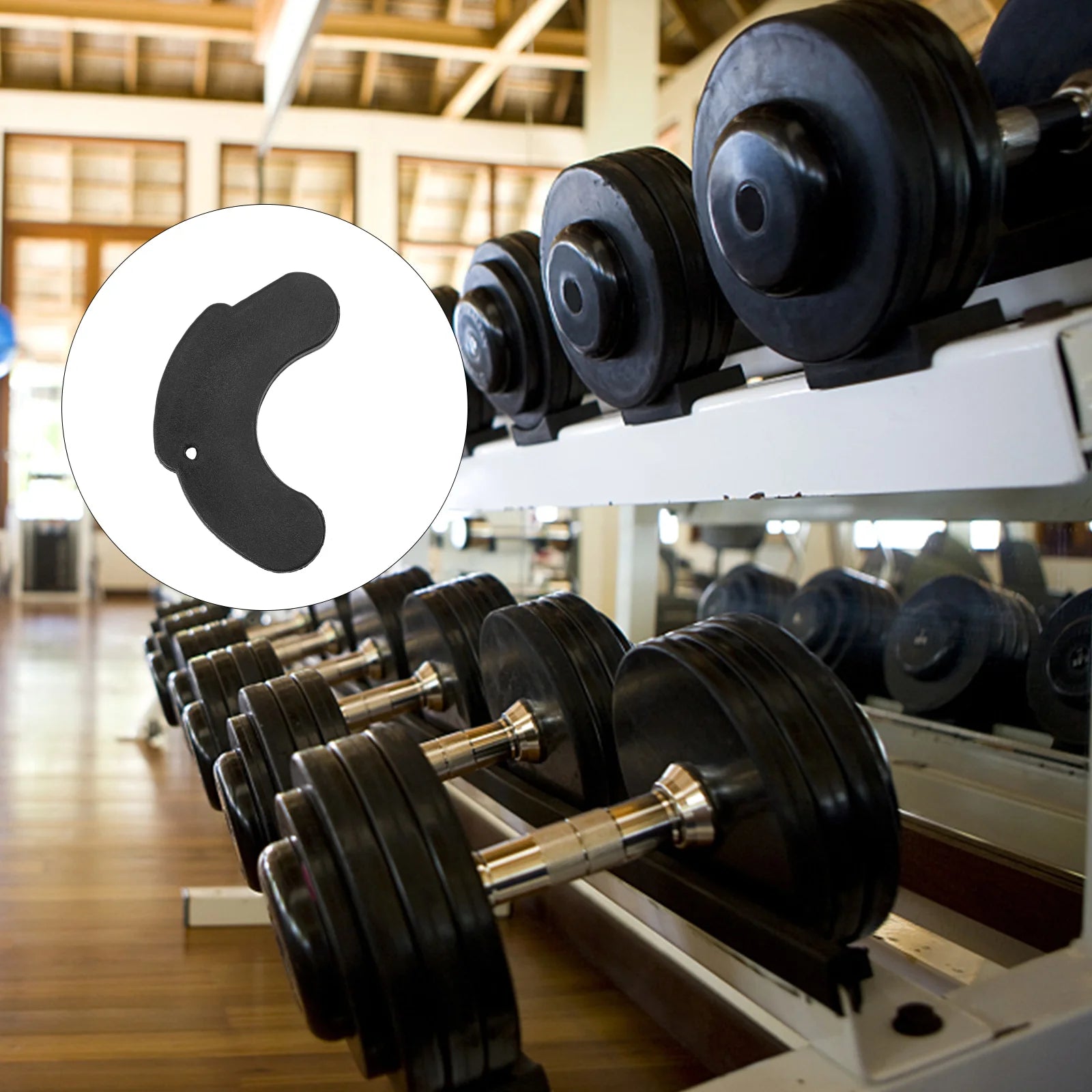 6 Pairs Dumbbells Shockproof Pad Gym Holder Fitness Tool Workout Equipment Dumbbell Accessories Anti Slip Weightlifting Pad Belt