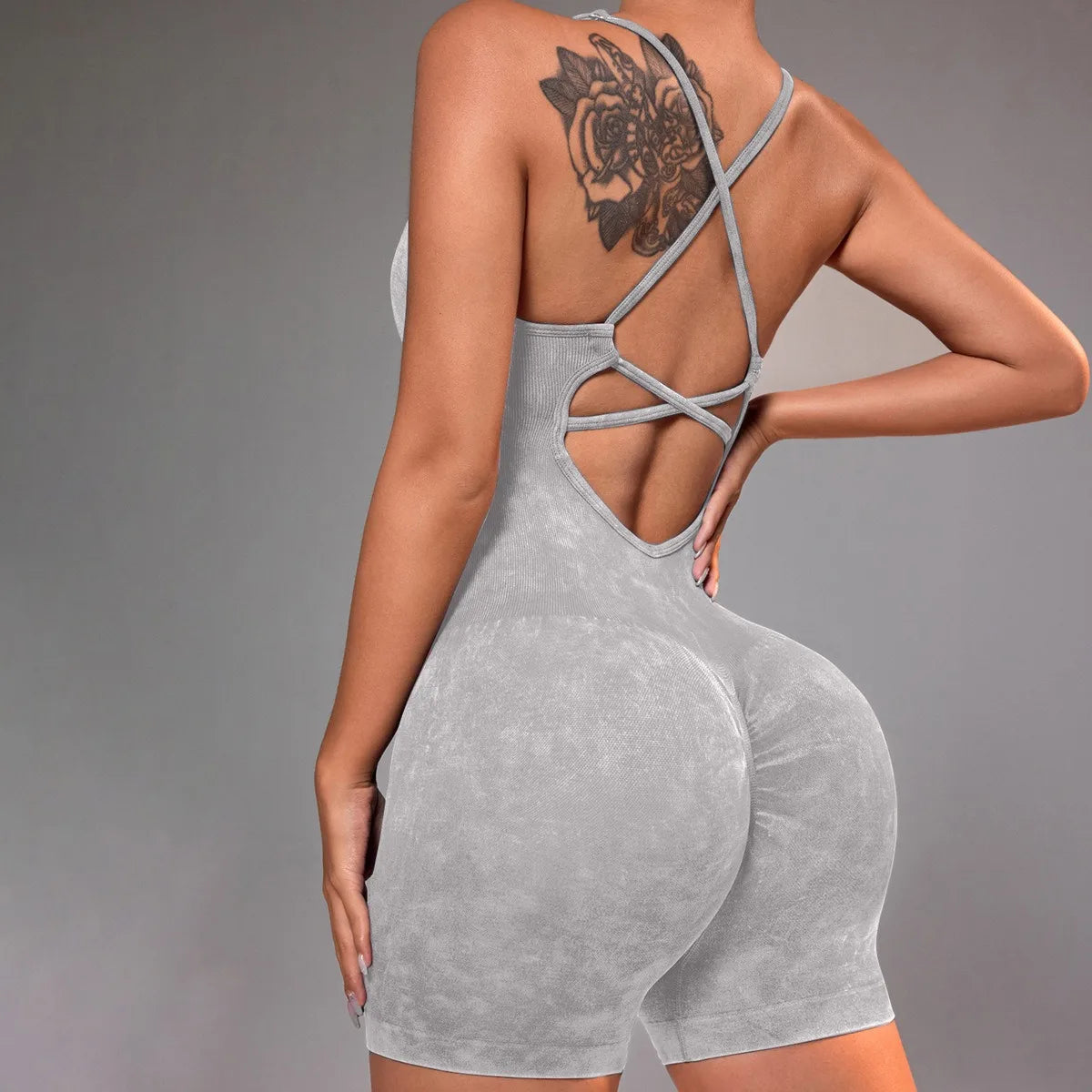 2025 Yoga Sets Gym Jumpsuits Women Sports Overalls Lycra Active Wear Fitness Clothing Workout Clothes for Women Short Outfits