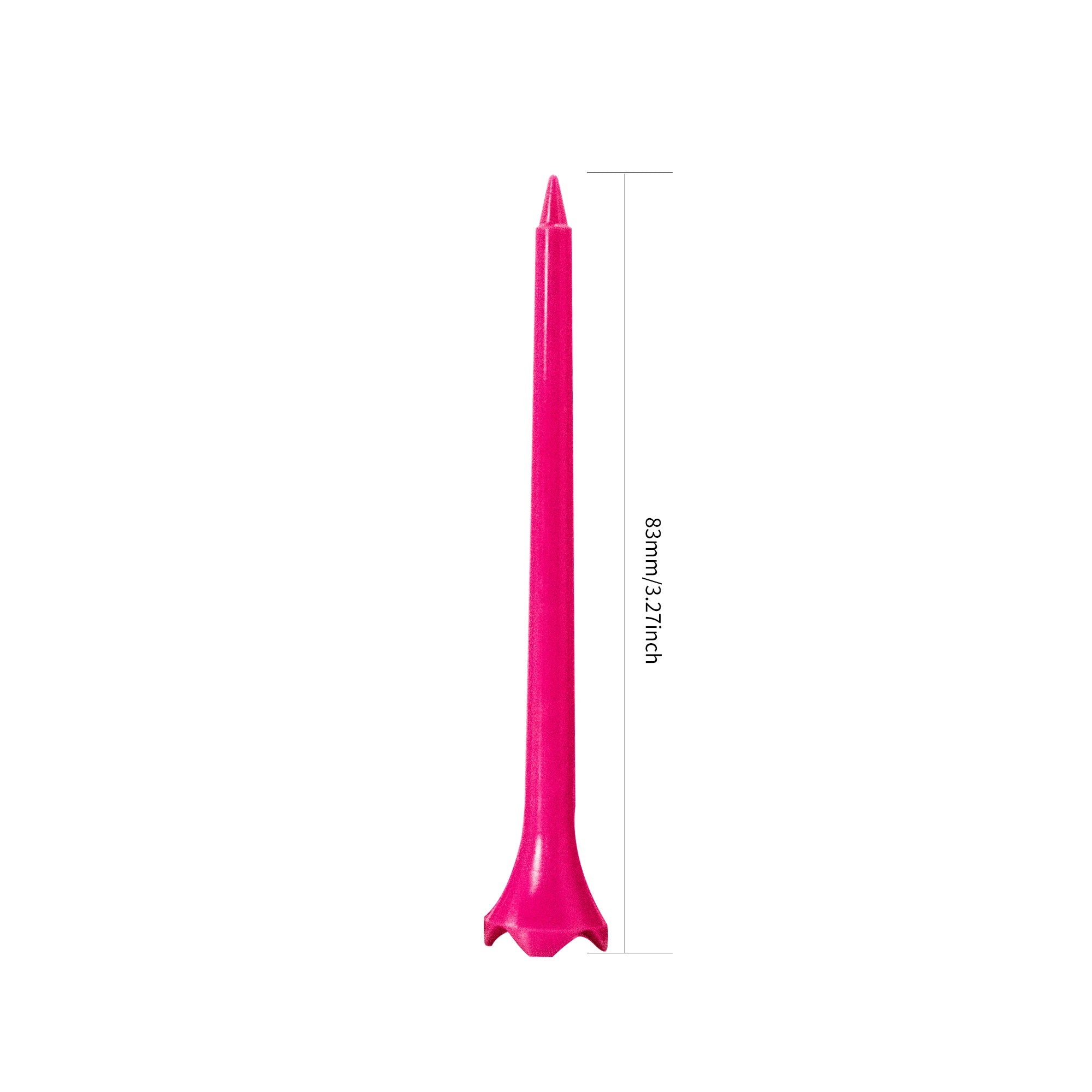 50 pieces of rose red professional durable plastic golf tees, golf tees, golf accessories, 3-1/4 inches