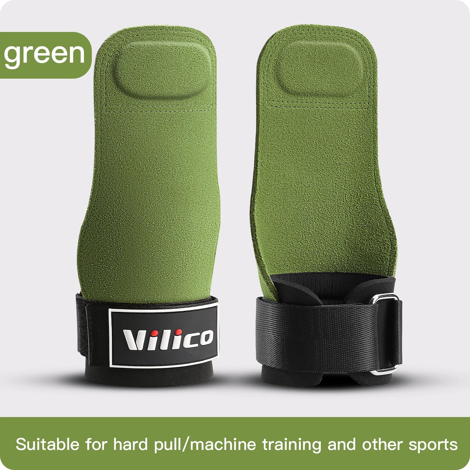 Gym Grips For Men Women Cowhide Palm Guards Weightlifting Fitness Workout Gloves Grips with Wrist Wraps Training Equipment