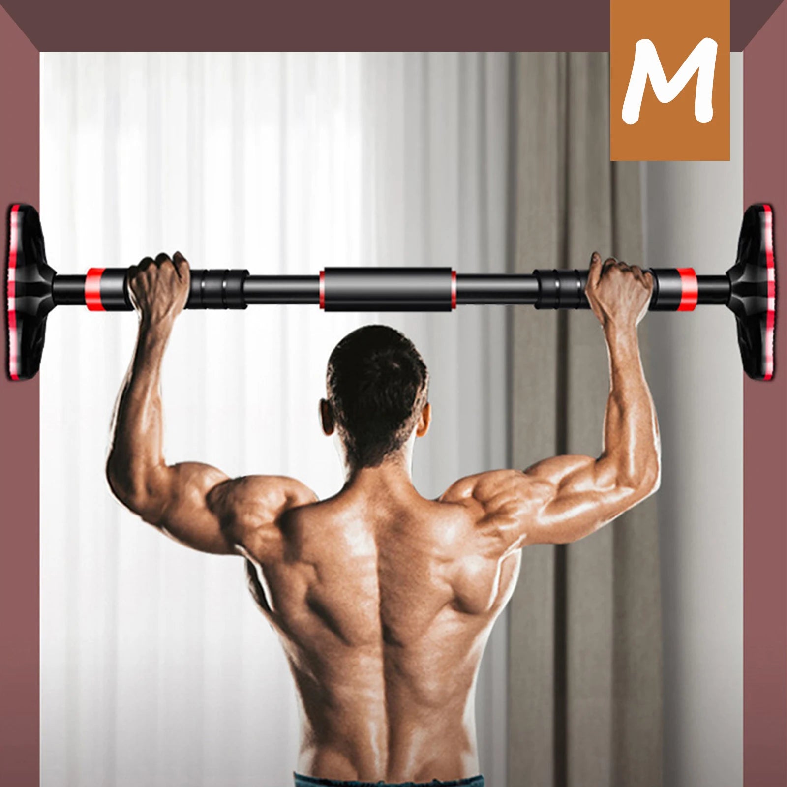 Pull Up Bar Doorway - Adjustable Chin Up Bar for Home Gym, Door Horizontal Trainer for Sport Fitness and Strength Training