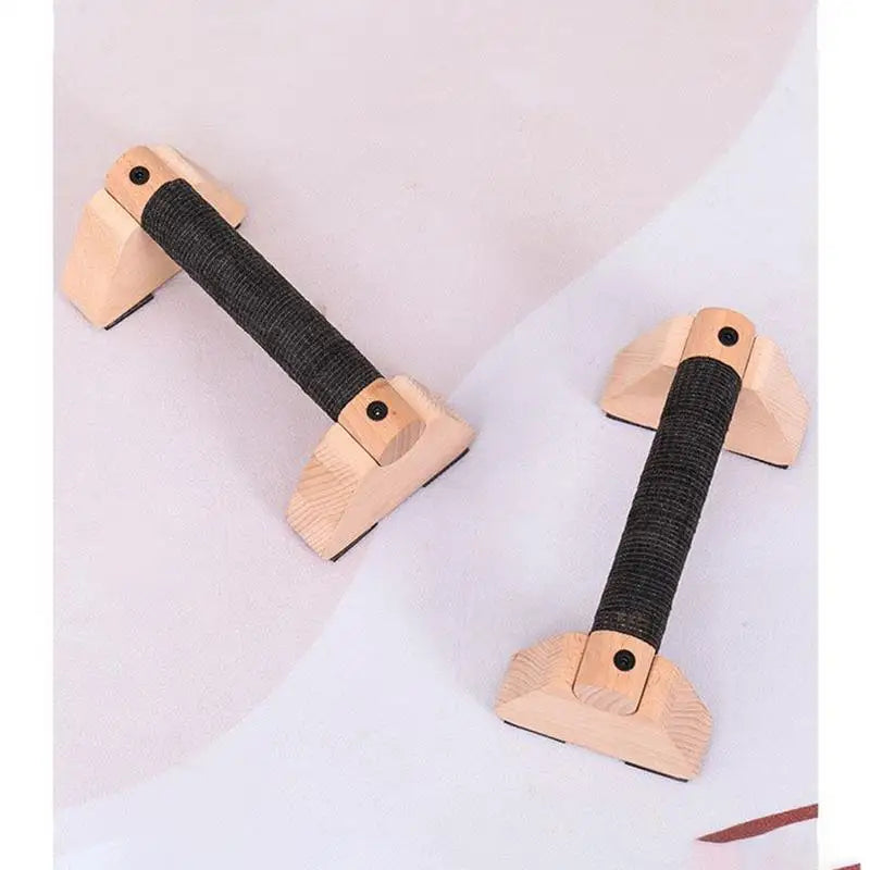 Solid Wood Push up Bar Pull up Stand Handles Parallettes Handles Exercise Equipment for Home Wood Parallettes Bar for Floor Use