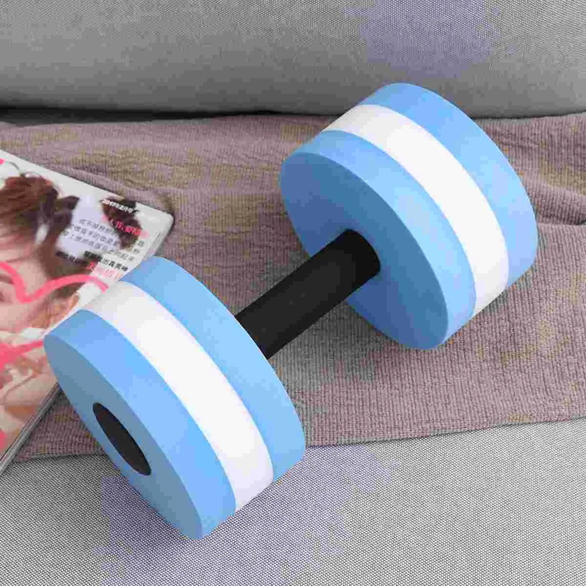 3pcs Water Floating Dumbbells Aqua Barbell Pool Exercise EVA Foam Resistance Weights Swimming Aerobics Fitness Accessories