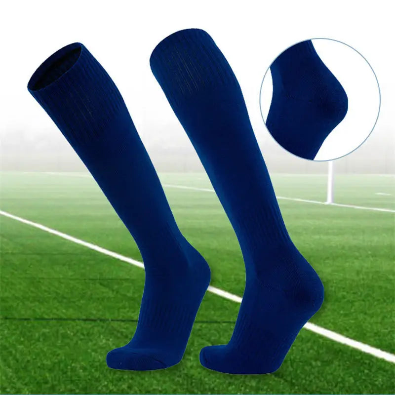 Football Sports Socks Long Knee Cotton Solid Color Kids Legging Stockings Soccer Baseball Ankle Adults Children Socks