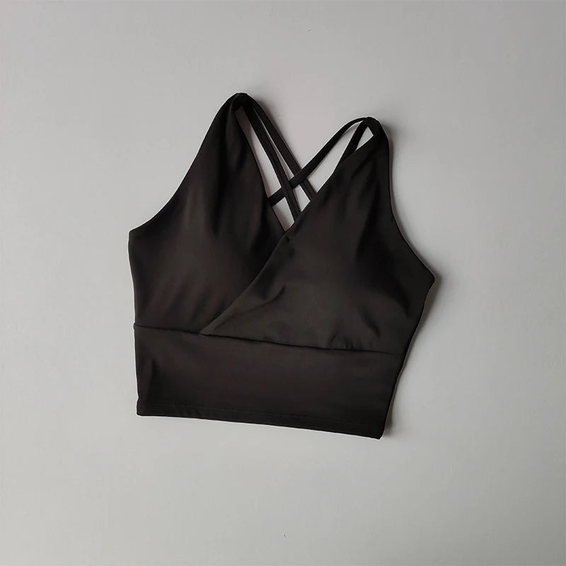 High-end Sports Bra Anti-sweat Fitness Top Seamless Yoga Bra Shockproof Crop Top Women Push Up Bras Sport Bra Gym Workout Top