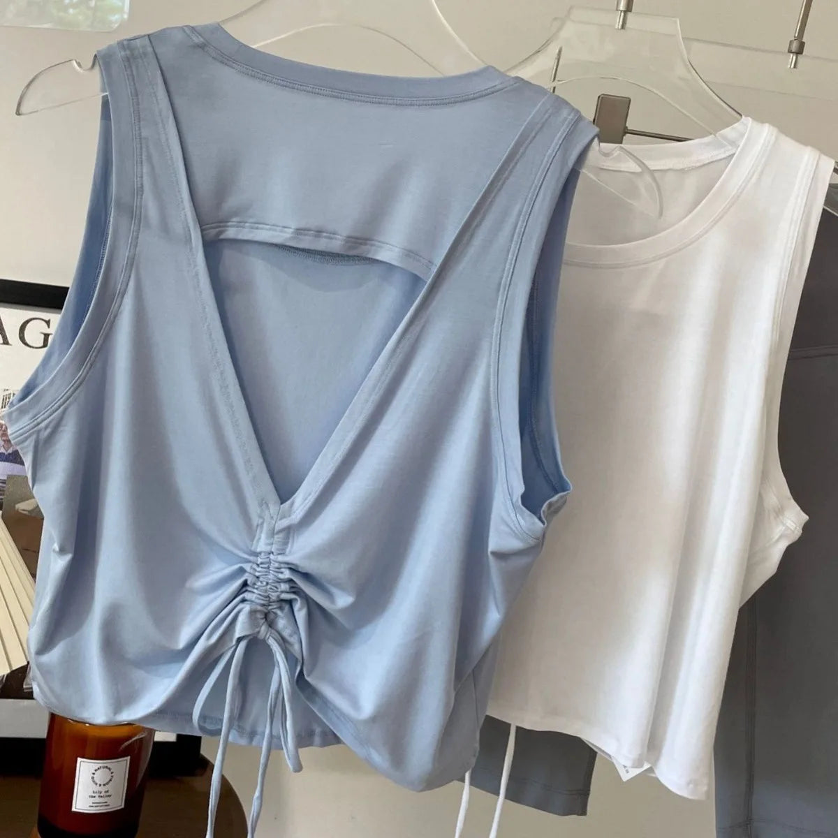 Yoga Wear Sports Undershirt Women Summer Light Breathable Sleeveless Running Training Hoodie T-shirt Quick Dry Fitness Tops