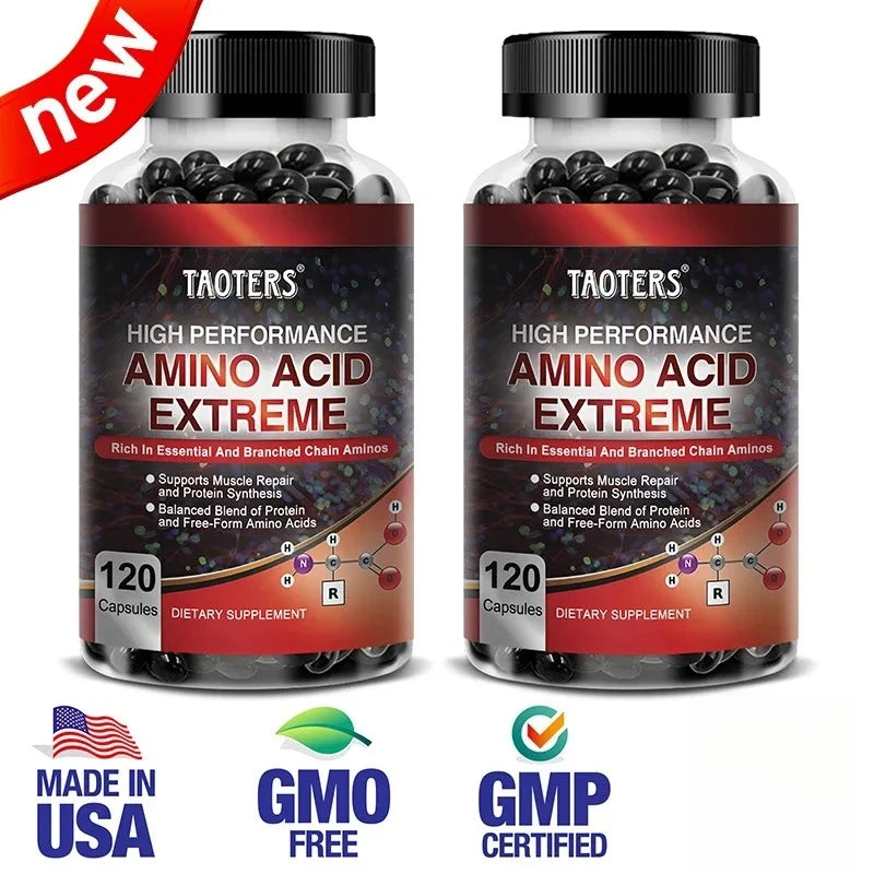 Advanced Bodybuilding Amino Acid Capsules- Helps Increase Strength, Endurance, Protein Synthesis, Build Muscle Mass, Abs, Energy
