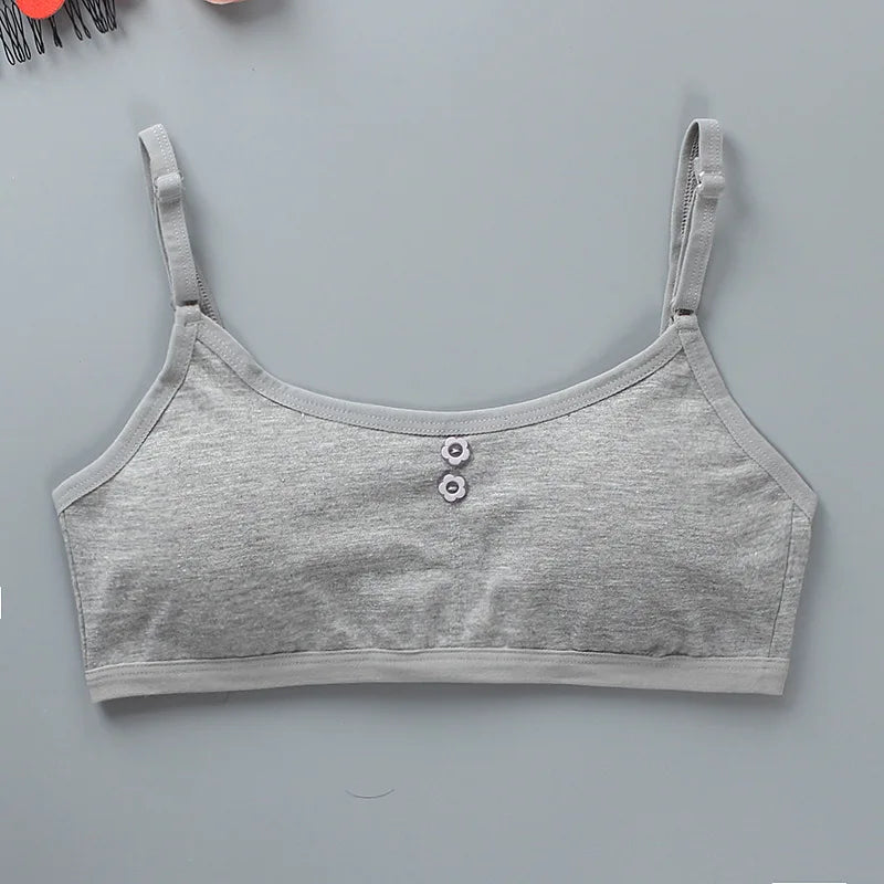 8-16 Years Cotton Girls Training Bra Adolescente Girl's Sport Bras Teen Girl Underwear Push Up Teens Bras With Chest Pad KF027