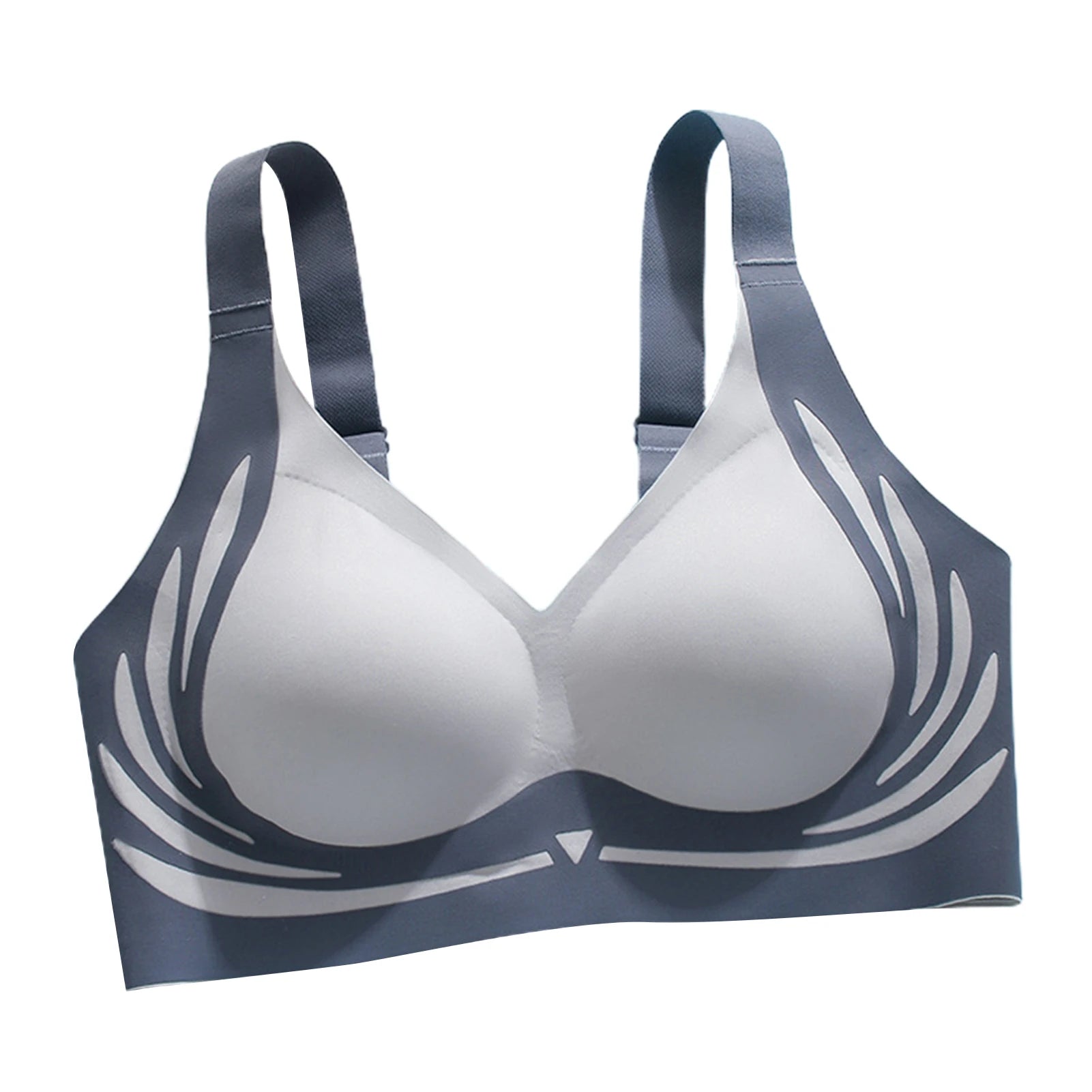 40-75kg Anti-Sagging Support Bra For Women Shockproof Sports Fixed Cup Bra For Running Riding Wire Free Bralette Yoga Vest