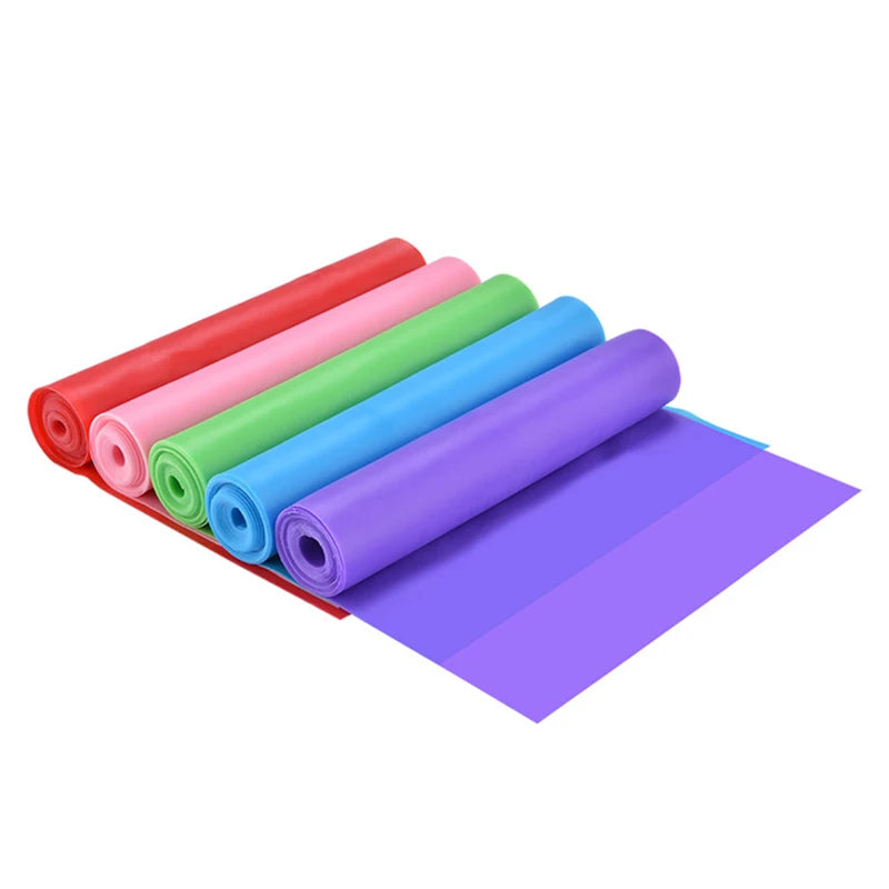 Yoga Pilates Elastic Resistance Band Fitness Training Band 150cm Fitness Elastic Rubber Gym Natural Rubber