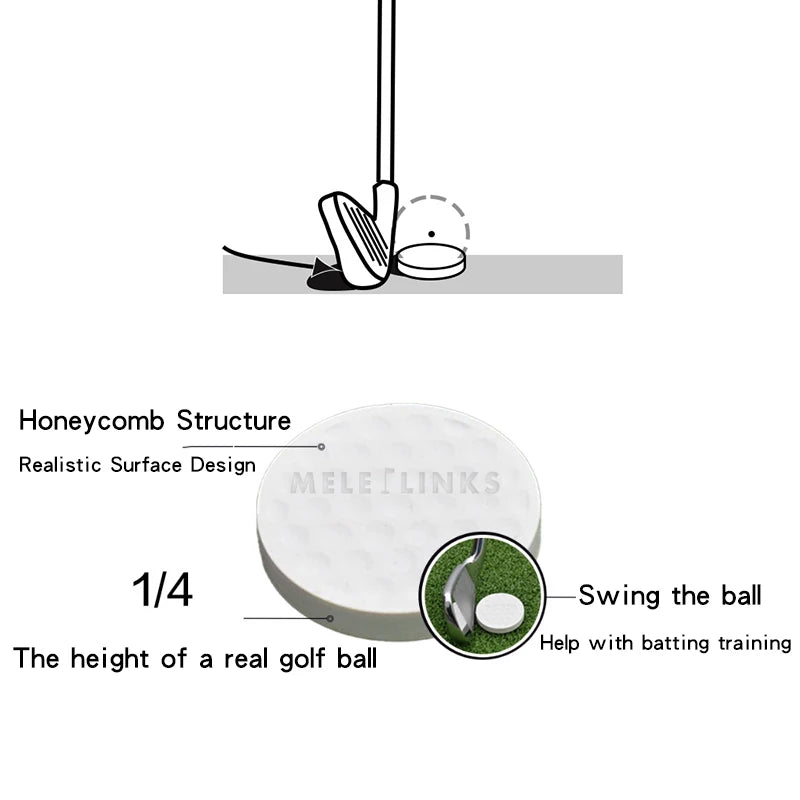 Golf Flat Ball Swing Practice Golf Balls Portable Flat Golf Balls Lightweight Golf Training Balls For Practice Indoor Outdoor