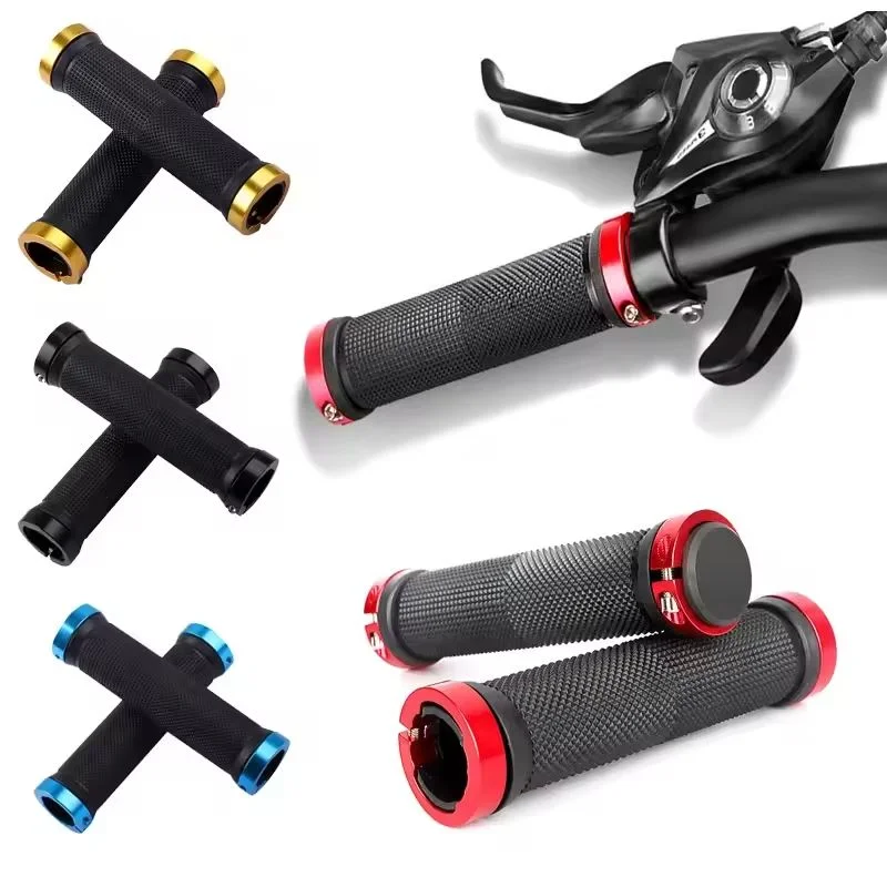 Bicycle grips MTB bike handbar grips rubber non-slip bilateral lock Cycling BMX handle grips bikes handlebar grips 
