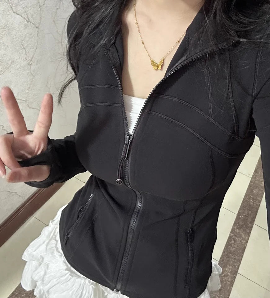 Yoga Outfits for Women Professional Stand Collar Coat Breathable Long Sleeve Gym Essentials