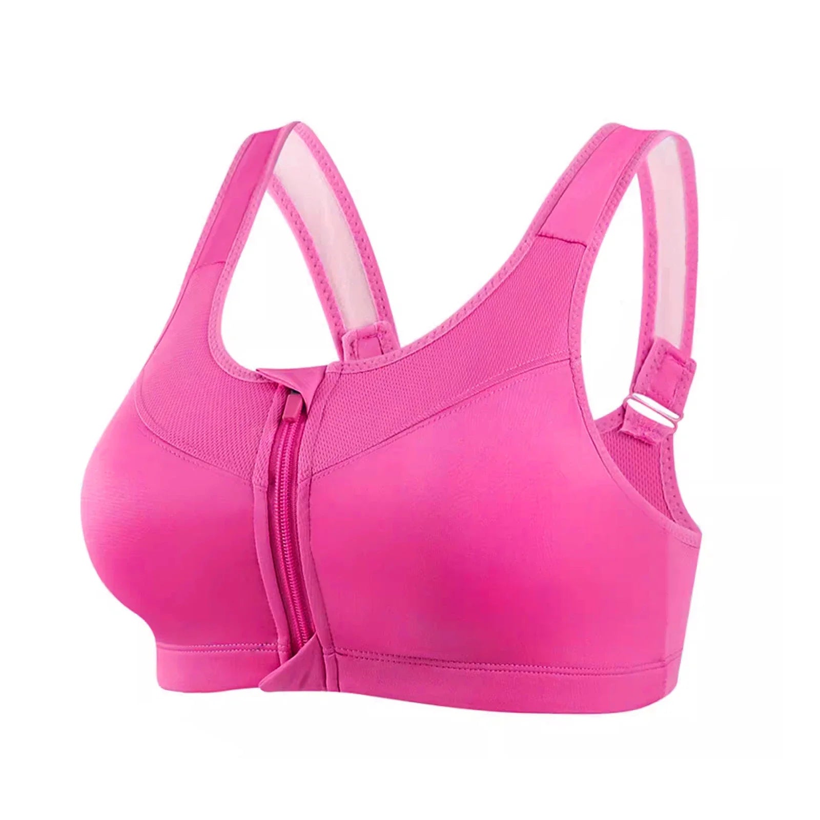 IUSIBRALEA Front Zipper Sports Bra for Women High-Impact Support Shockproof Running Gym Yoga Breathable Comfort Activewear