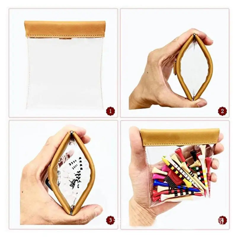 Golf Pouch Bag Golf Tees Bag Easy To Carry Durable Lightweight Golf Ball Storage Bag For Outdoors Sports Golf Accessories