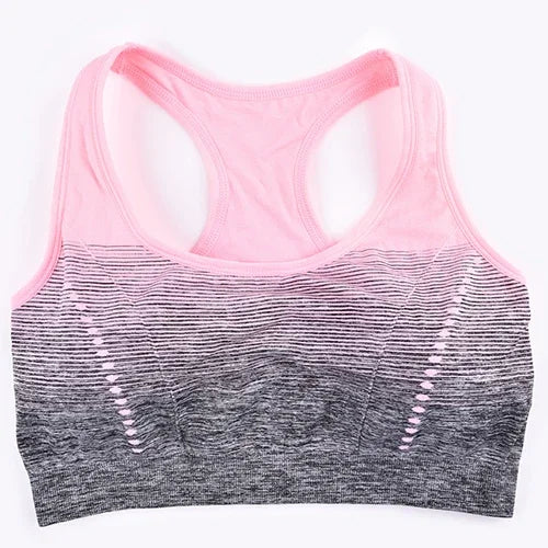 Breathable Sports Bra Top Fitness Women Brassiere Padded Sport Bra Running Gym Seamless Push Up Bras Underwear Shockproof Sport