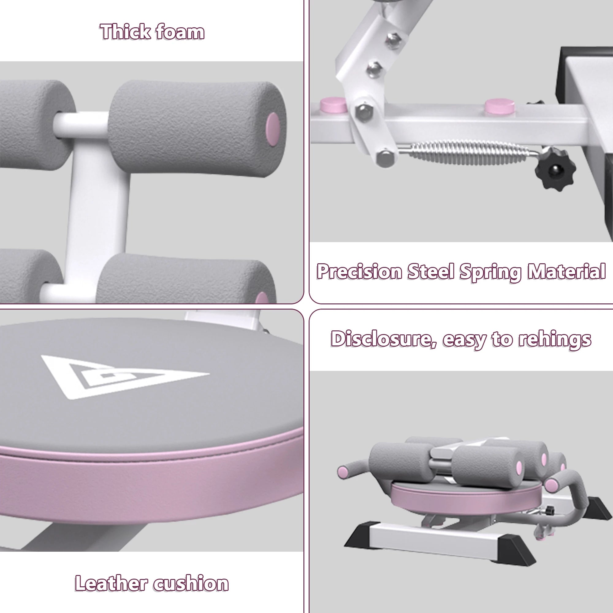 Ab Machine Sit-Up Bench – Portable Crunch Exerciser