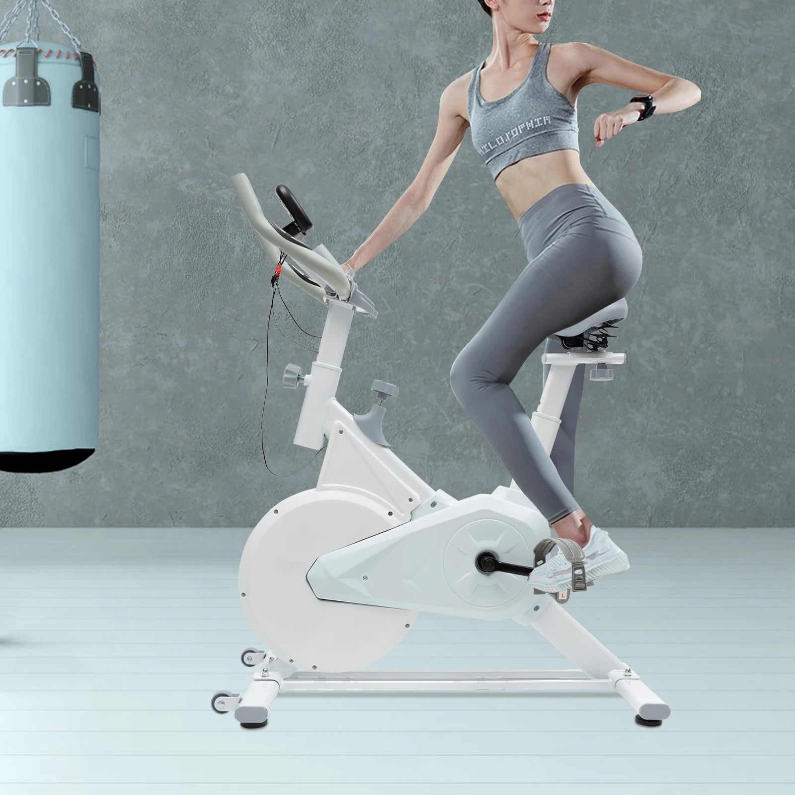 Exercise Bike, Indoor Cycling Bike Stationary, Cycle Bike with Comfortable Seat Cushion, Digital Display with Pulse