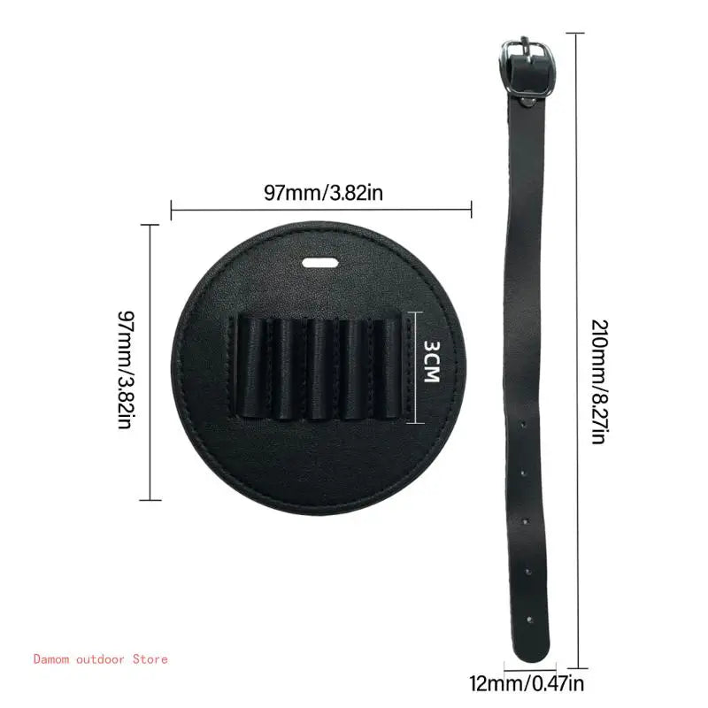 Waterproof Round Golf Tees Bag PU Leather Golf Tees Holder Carriers Golf Training Accessories Easy to Use