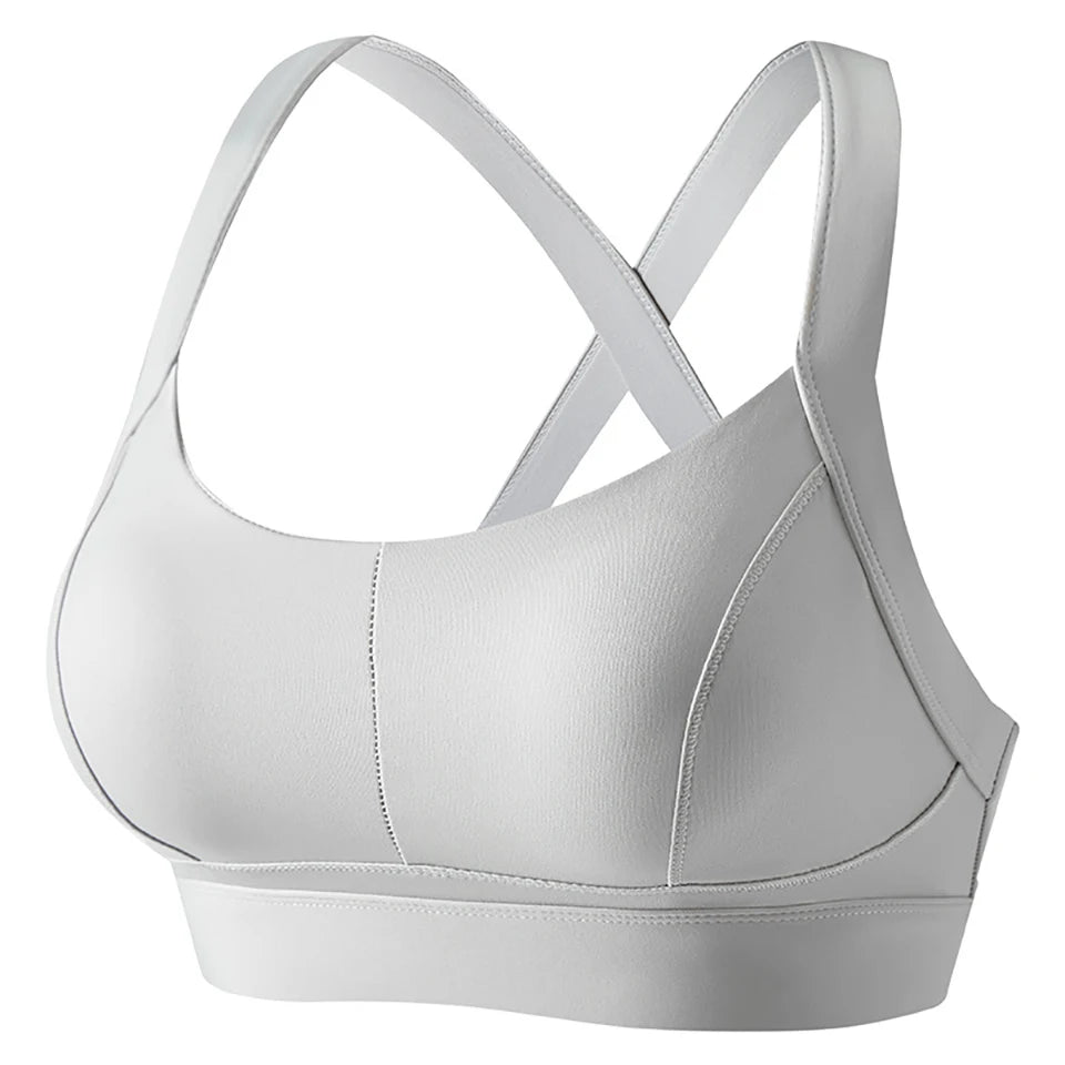 Women High Impact Sports Bra Criss Cross Back Padded Bra Workout Fitness Sports Yoga Bras Shockproof Sport Crop Top Vest