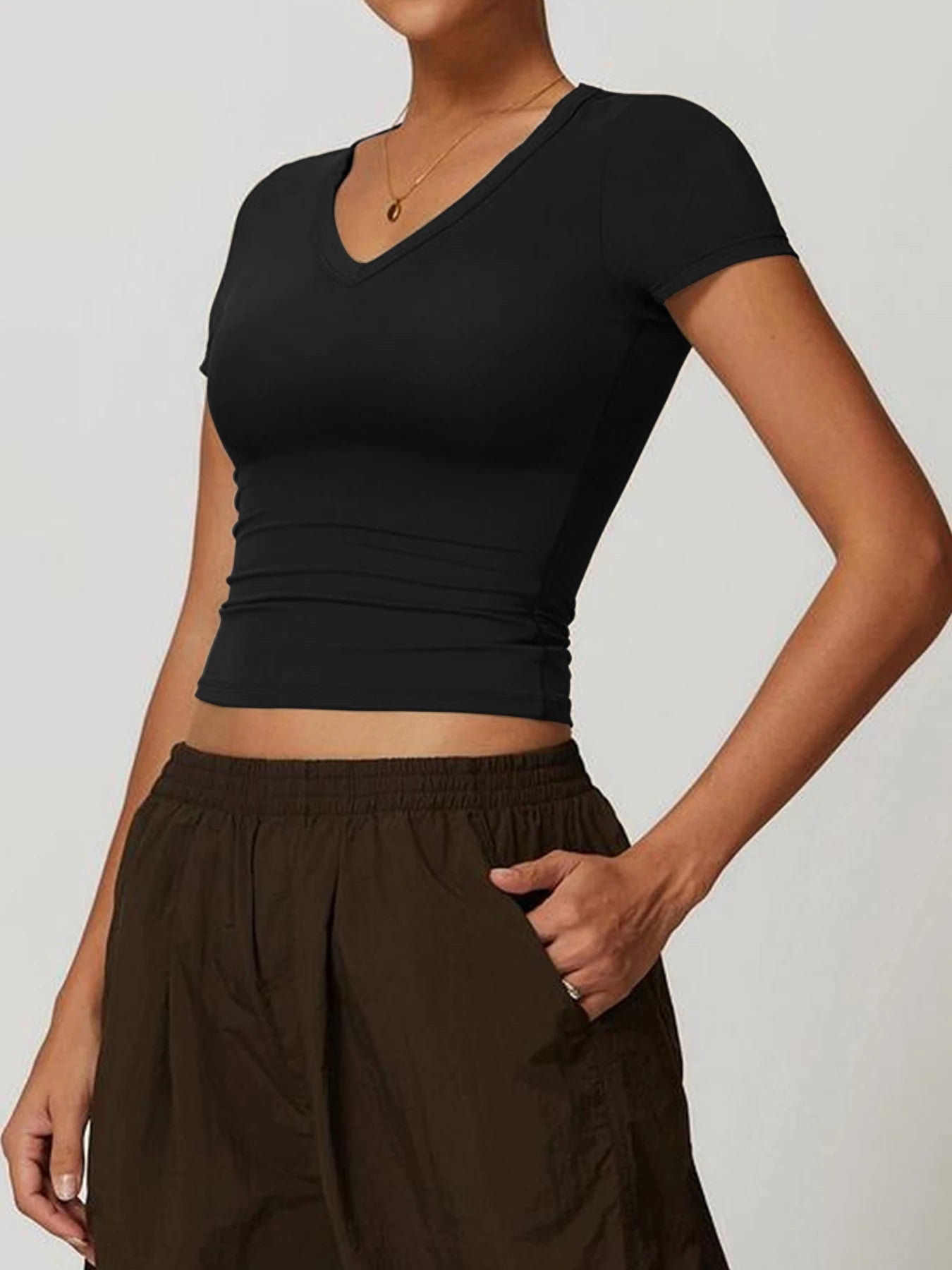 T-shirts, quick drying yoga clothes, short sleeved fitness tops, cover up shirts, outdoor running sports, short sleeved women's