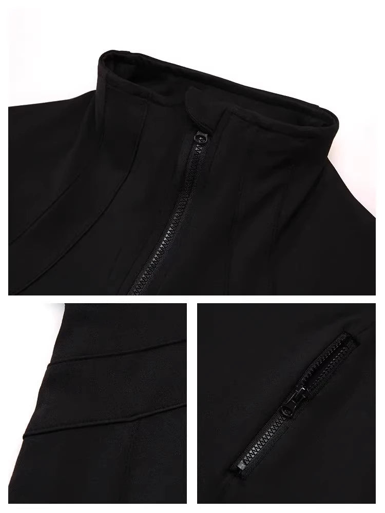 Yoga Clothing Tops Stand Up Jacket Breathable Slim Jacket Fitness Clothing Women