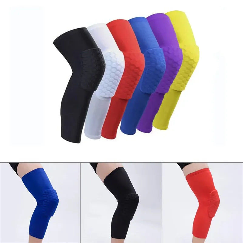 Sports Safety Knee Pad Anti-collision Ventilation Volleyball Basketball Kneepad Compression Socks Knee Honeycomb Wraps Brace