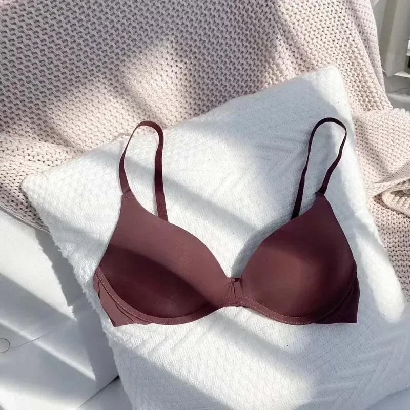 Bras for Women Seamless Backless Underwear Sexy Lingerie 3/4 Cup Bralette Top Wireless Brassiere Intimates Japanese Simple Bra